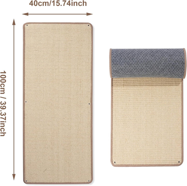 Kratzmatte Katze 40x100 cm Kratzbretter Natürliche Sisal Kratzmatte Katzenkratzmatte Kratzschutz für