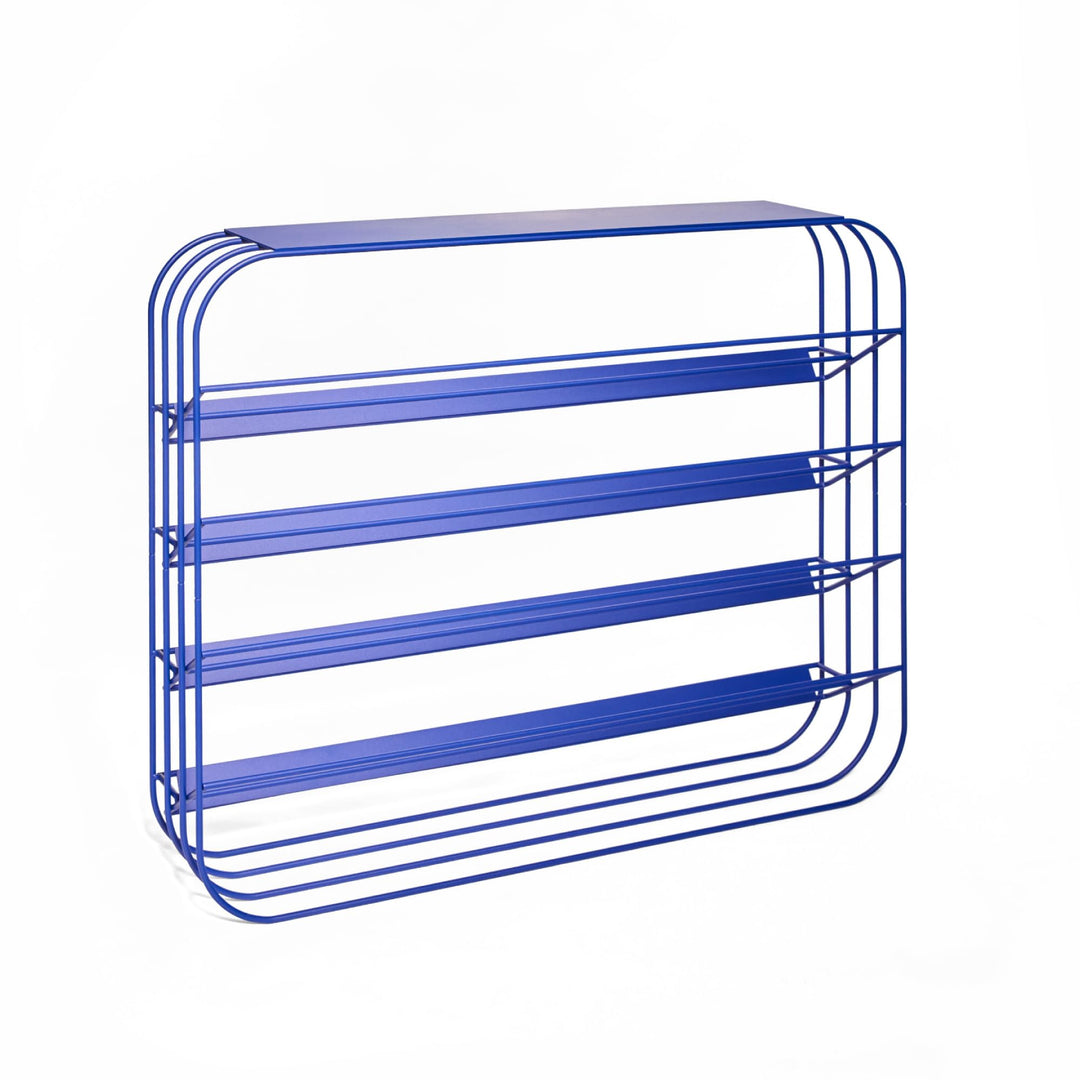 Elegantes Schuhregal Metall ALVIER - Platzsparendes Schuhregal für Flur & Eingangsbereich, 4 Ebenen