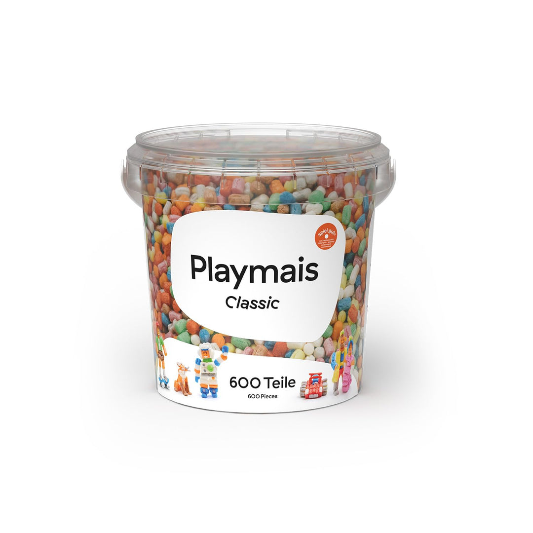 Playmais Classic 600 Teile | Bastelset | natürliches Spielzeug | inkl. Schwämmchen & Bastelmesser |