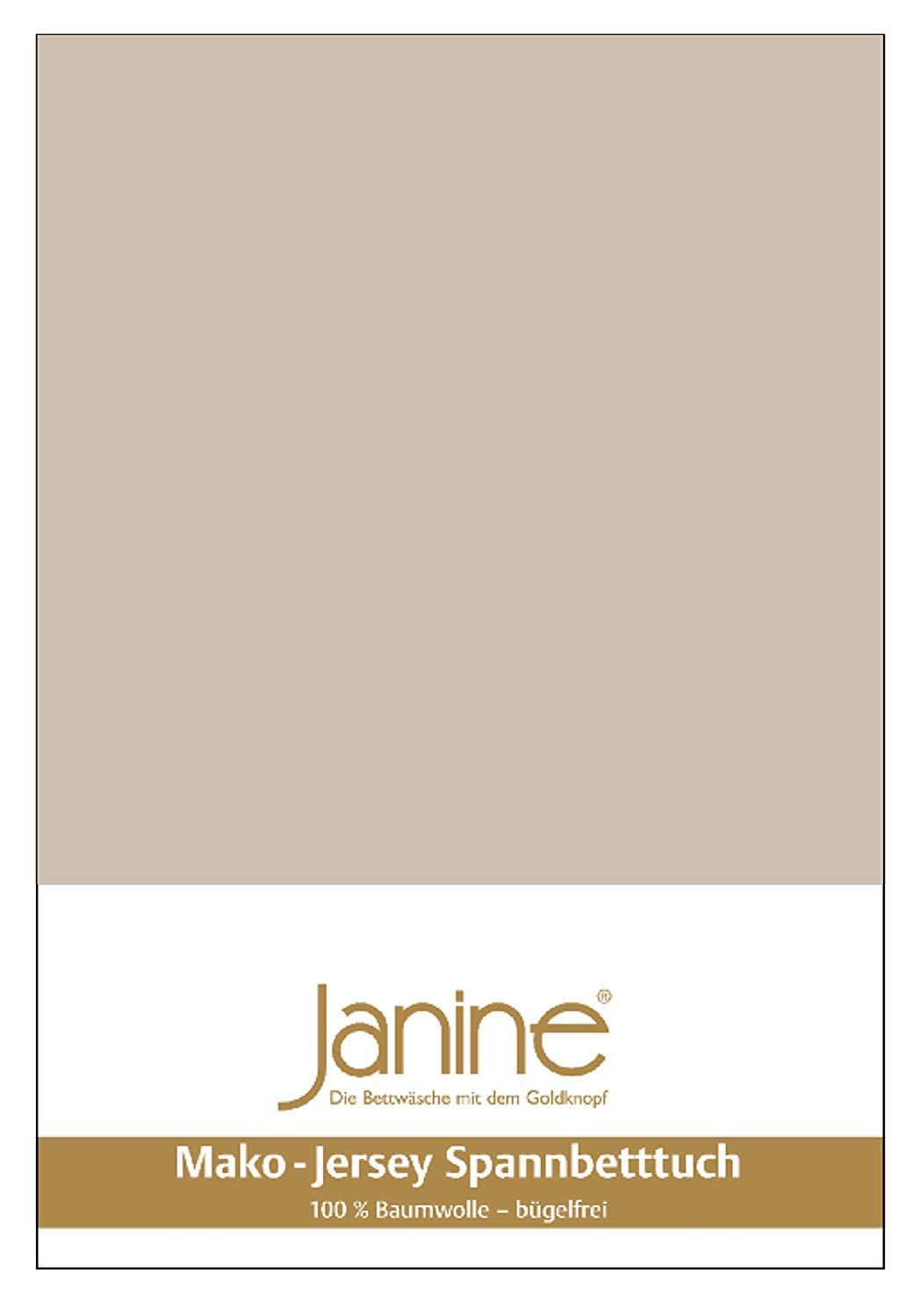 Janine Spannbetttuch 5007 Mako Jersey 180/200 bis 200/200 cm naturell Fb. 19 180/200 cm - 200/200 cm
