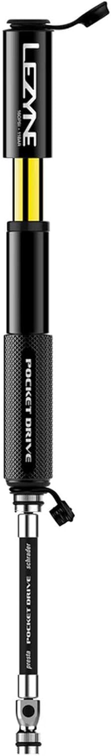 Lezyne Unisex – Erwachsene CNC Pocket Drive Minipumpe 14 cm Schwarz