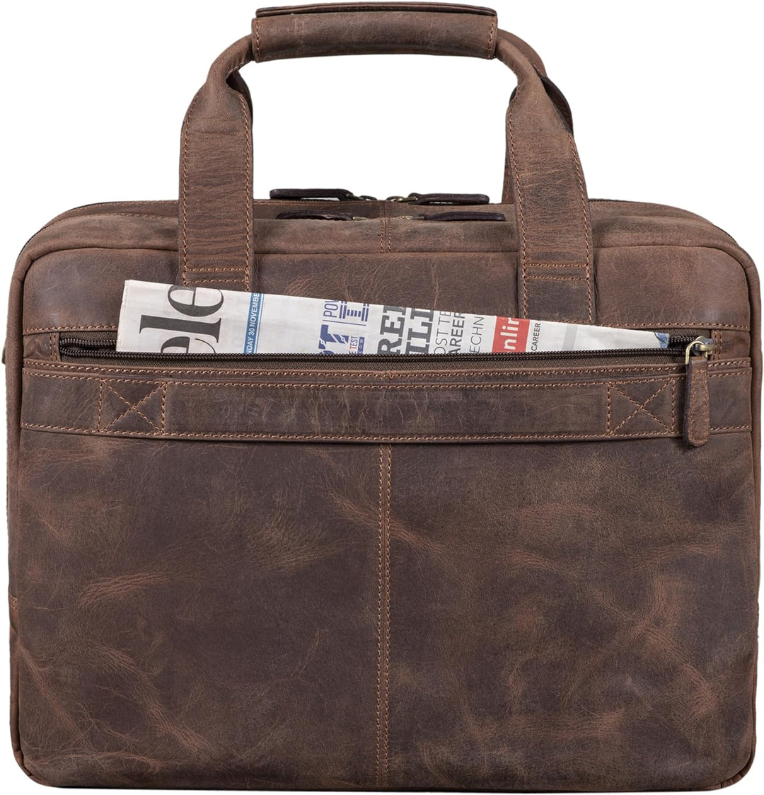 STILORD 'Experience' Vintage Lehrertasche Leder gross für Herren Damen XL Aktentasche Business Schul