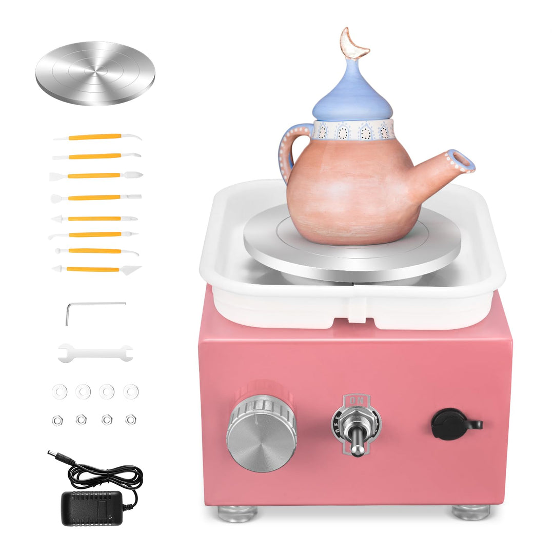 Töpferscheibe Elektrisch, Mini Electric Pottery Wheel 2000 U/min Einstellbare Geschwindigkeit mit Ab