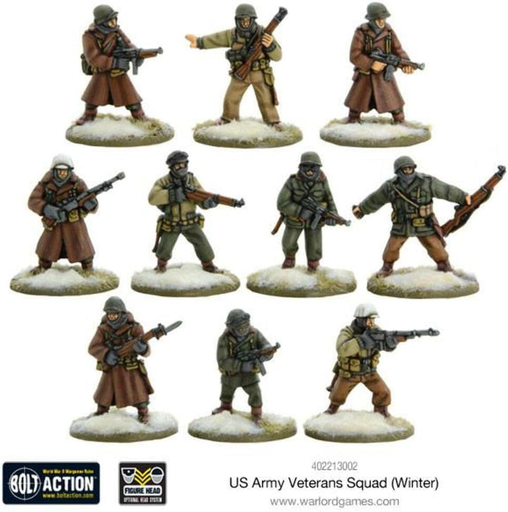 Warlord Games, US Army Veterans Squad (Winter), Bolt Action Wargaming Miniatures