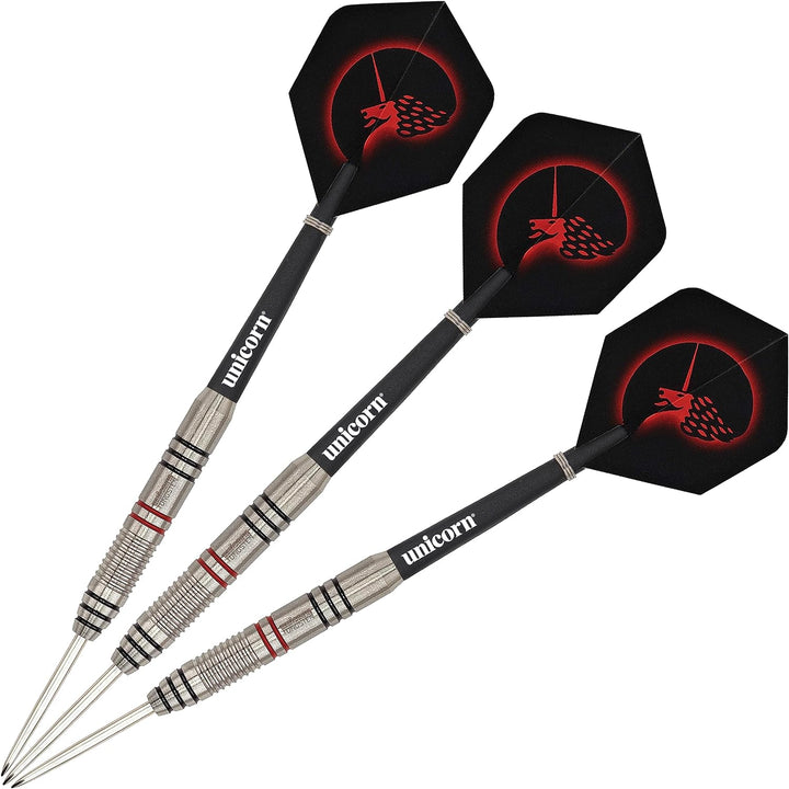 Unicorn Steel Tip Darts Set, Core Plus, Tungsten Barrels, 20g, 21g, 22g, 23g, 24g, 25g, 26g or 27g C