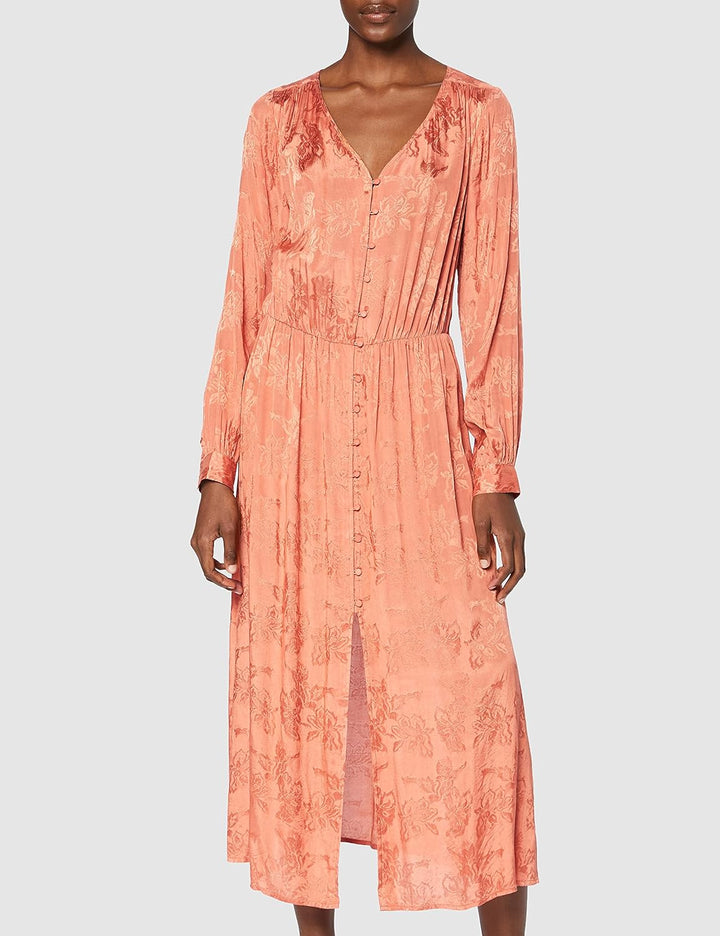 SPARKZ COPENHAGEN Damen Tia Long Dress Kleid M Orange (Terracotta ), M Orange (Terracotta )