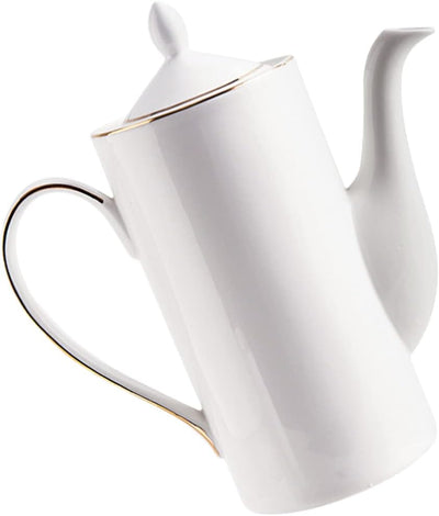 Cabilock Kaffeekanne Porzellan Weiss Teekanne Porzellan Keramik Teekessel Teapot Kaffeetopf Milch To