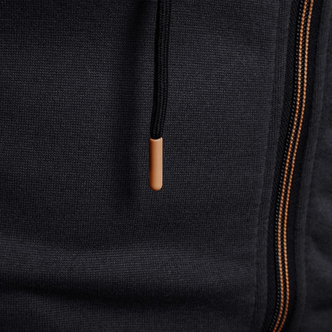 Sportjacke Herren Casual Sweatjacke Zip Kordelzug Hoodie Sweatshirt Jacke Basic mit Kapuze Langarm K