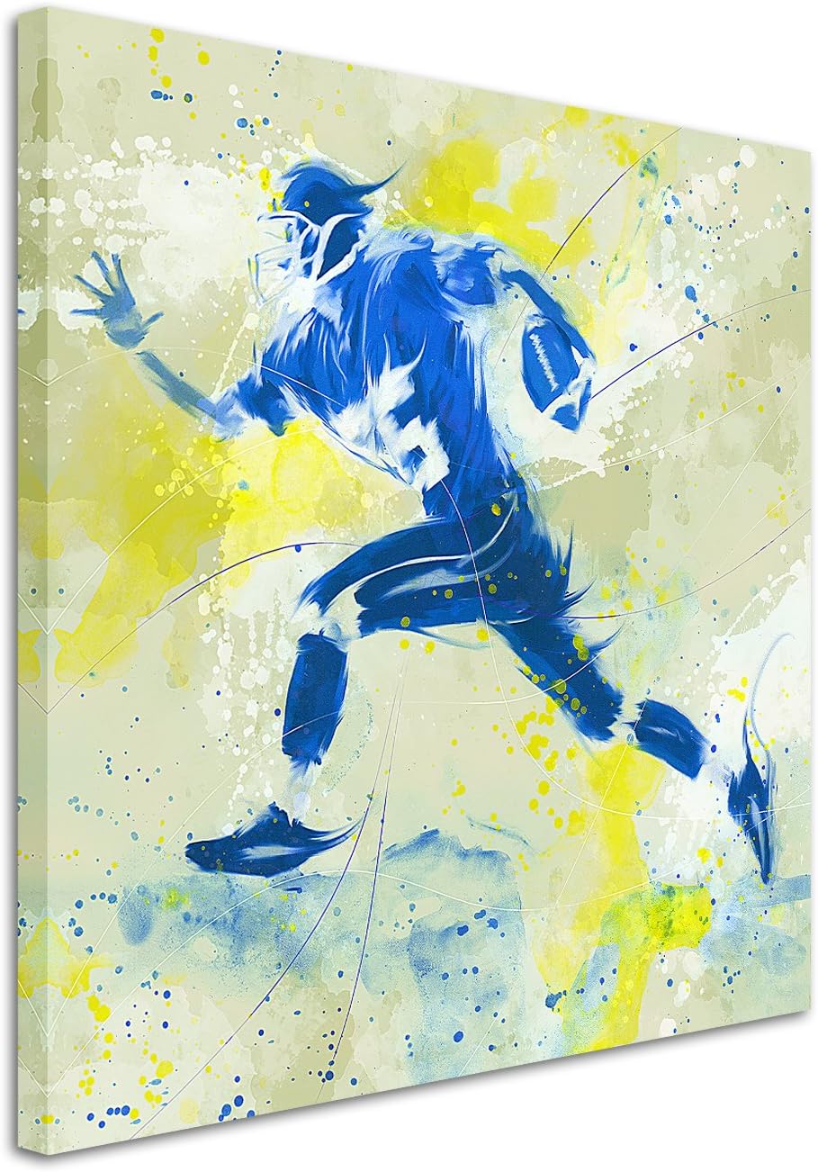 Paul Sinus Art American Football 60x60cm SPORTBILDER Splash Art Wandbild Aquarell Art