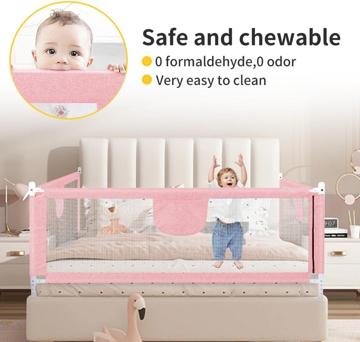 Bettgitter, Bettschutzgitter für Kinder Rausfallschutz Bett, Rausfallschutz Kinderbett, Bettgitter f