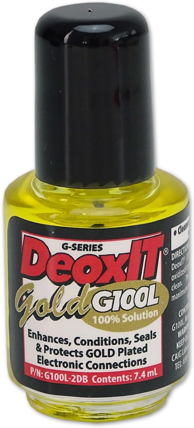 Caig DeoxIT G100L-2DB Gold Kontaktreiniger Pinselfläschchen mit keepdrum Mikrofasertuch