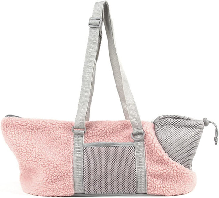 Hundetragetasche mit verstellbarem Schultergurt Hundetasche Winter Warm Umhängetasche Haustiere Falt