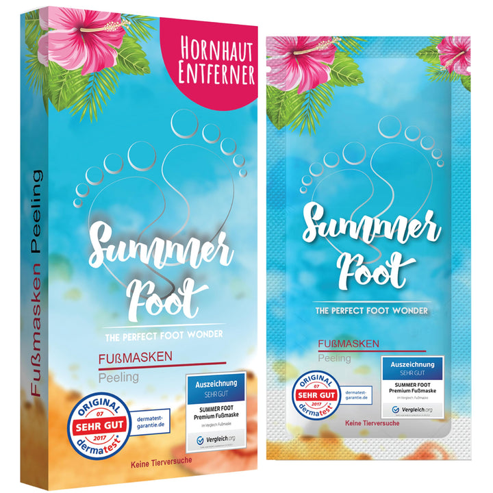 Summer Foot Premium Hornhaut-Entferner - Hornhaut Fussmaske für weiche Füsse - Anti Hornhaut-Socken