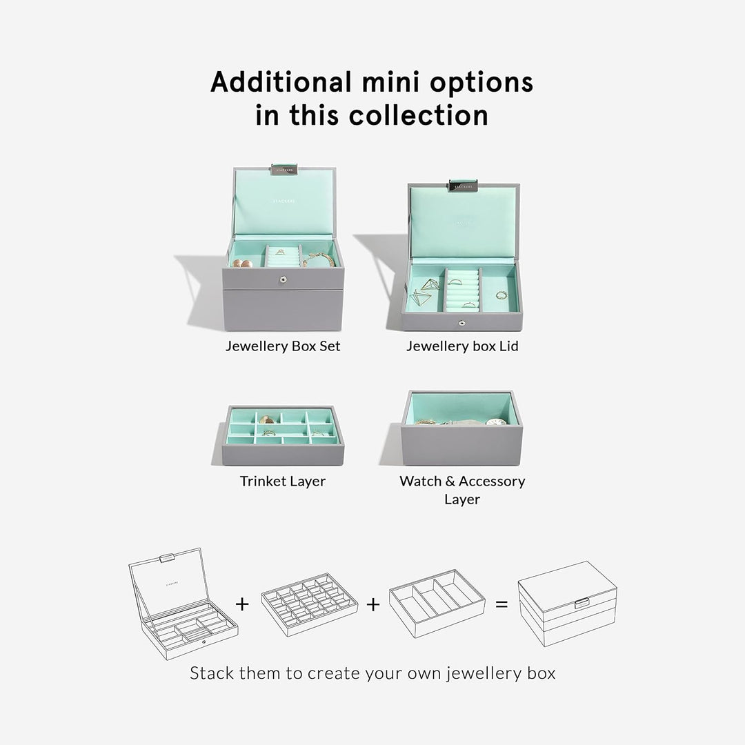 Stackers Grau Mint Mini Schmuckschatulle