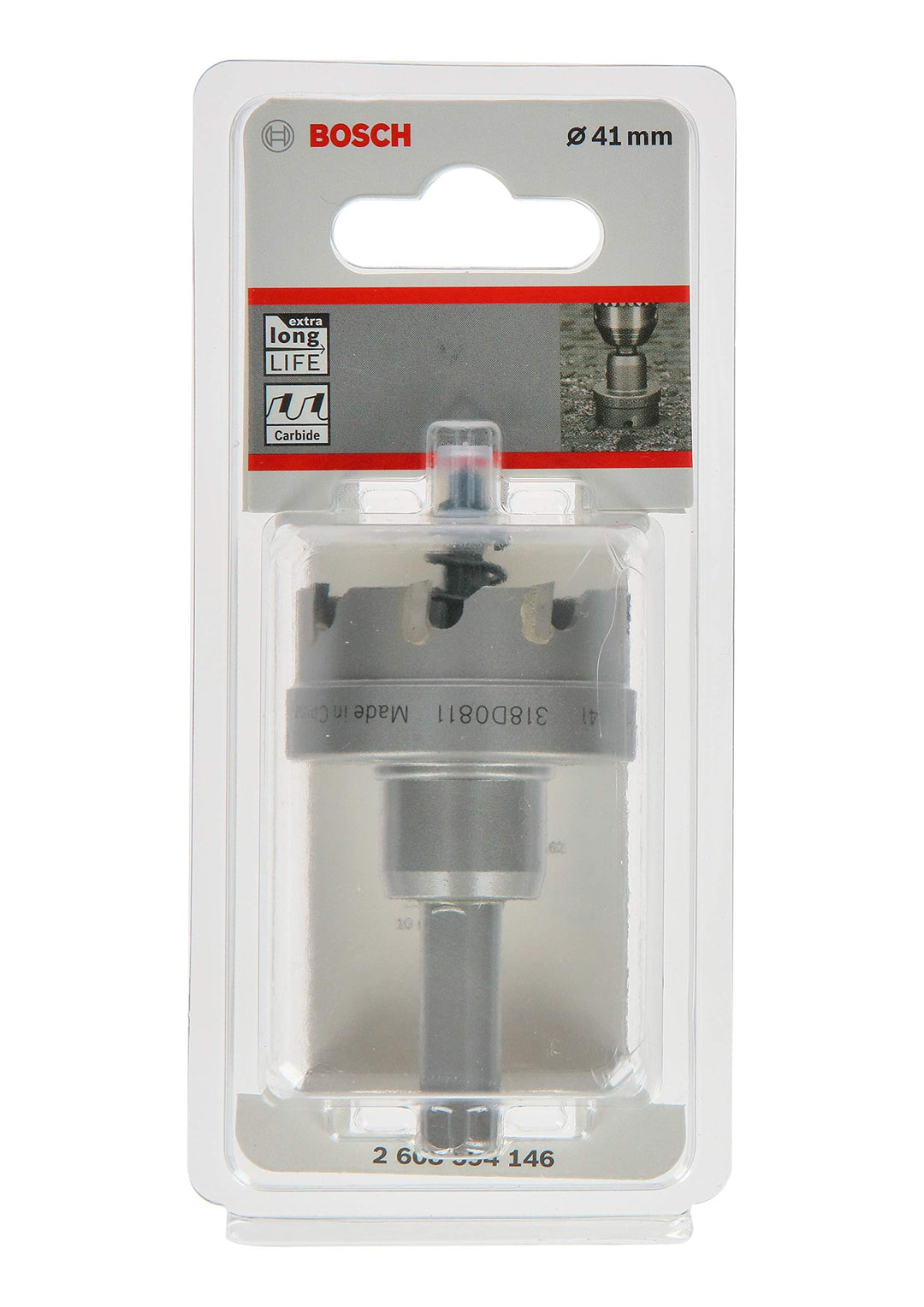 Bosch Professional Carbide Lochsäge Precision for Sheet Metal (Edelstahl, Ø 41 mm, Zubehör Bohrmasch