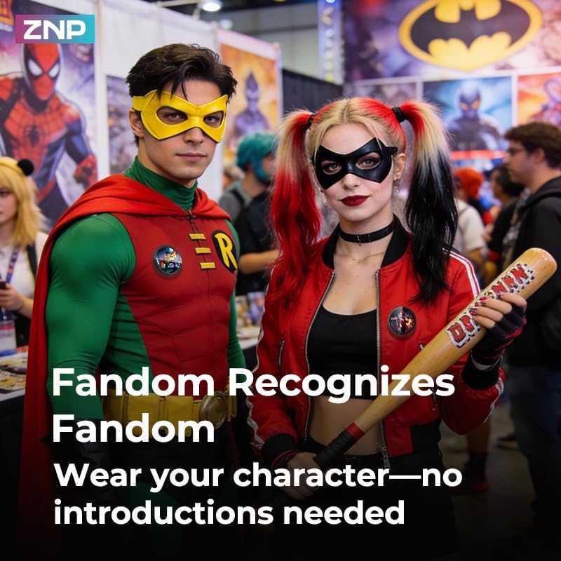 ZNP Digitales Badge, KI-Badge für Gesprächsübersetzungen in 60 Sprachen, Anpassbarer Anime-Stil Digi