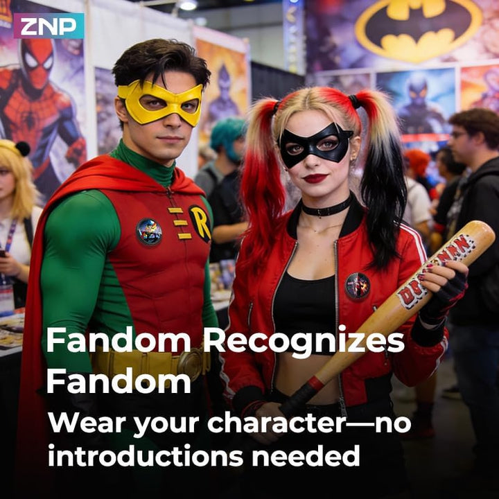 ZNP Digitales Badge, KI-Badge für Gesprächsübersetzungen in 60 Sprachen, Anpassbarer Anime-Stil Digi