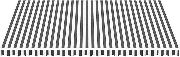 Goliraya Markisenbespannung Sonnenschutz Markisenstoff Markisentuch Markise Anthrazit und Weiss 4,5x