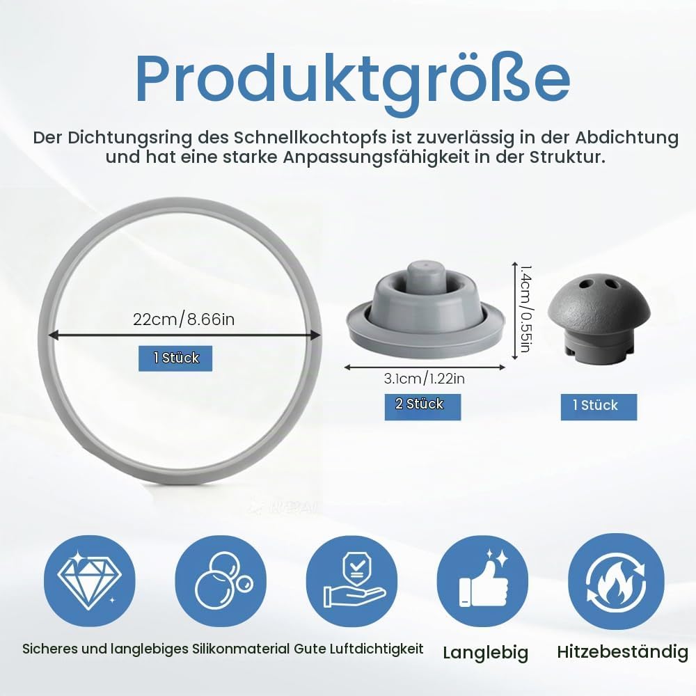 Wmf Schnellkochtopf Ersatzteile 4PCS Fissler Schnellkochtopf Wmf Perfect Ersatzteile Set Dichtungsri