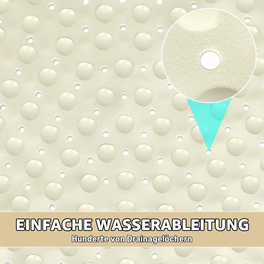 Duschmatte rutschfest Eckduschmatte 70 * 70cm, Duscheinlage Dreieckig mit Saugnäpfe für Eckdusche, D