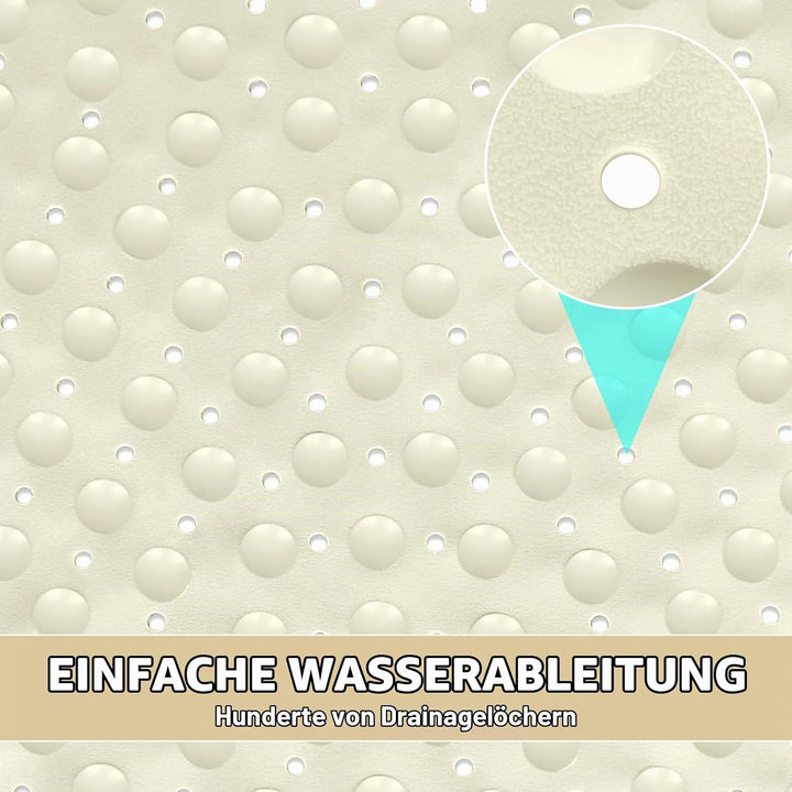 Duschmatte rutschfest Eckduschmatte 70 * 70cm, Duscheinlage Dreieckig mit Saugnäpfe für Eckdusche, D