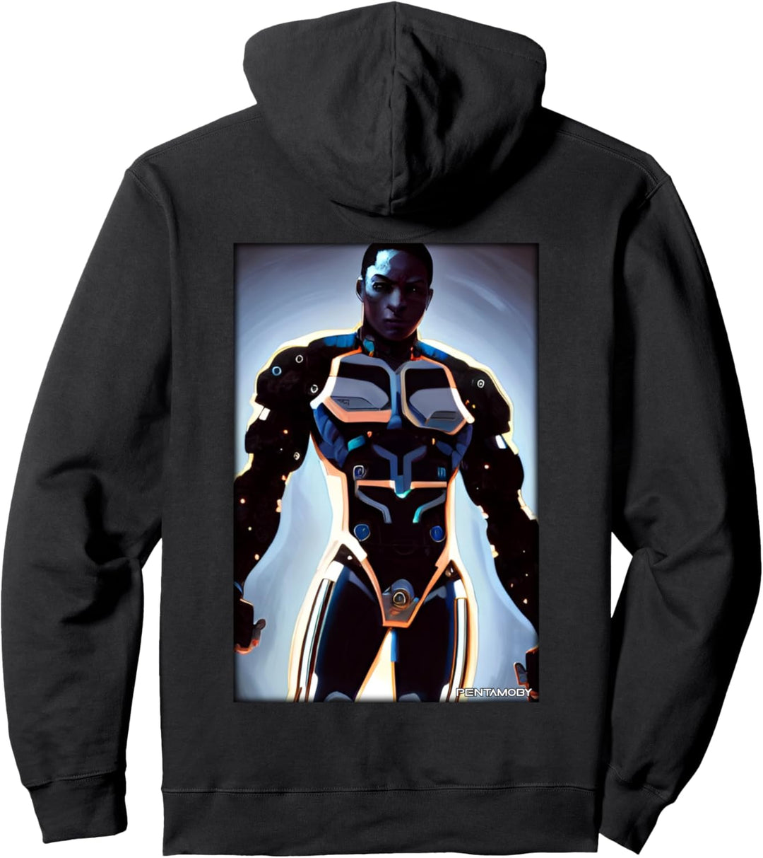 Cyborg Man Zukunft Sci-Fi Maschinentechnologie Wissenschaft Pullover Hoodie
