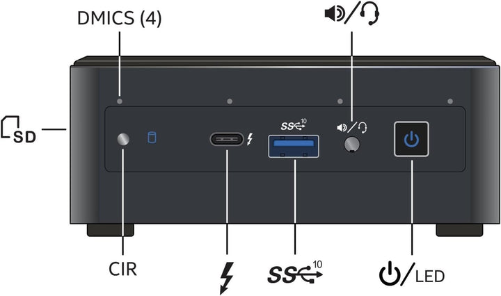 Intel Canyon NUC10I3FNHN EU Barebone L6 EU Cord, BXNUC10I3FNHN2