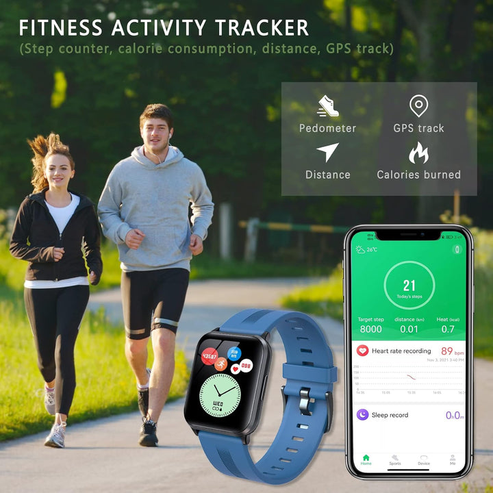 SUPBRO Smartwatch, Fitness Armband Tracker Touch Screen Uhr Wasserdicht IP68 Armbanduhr Smart Watch