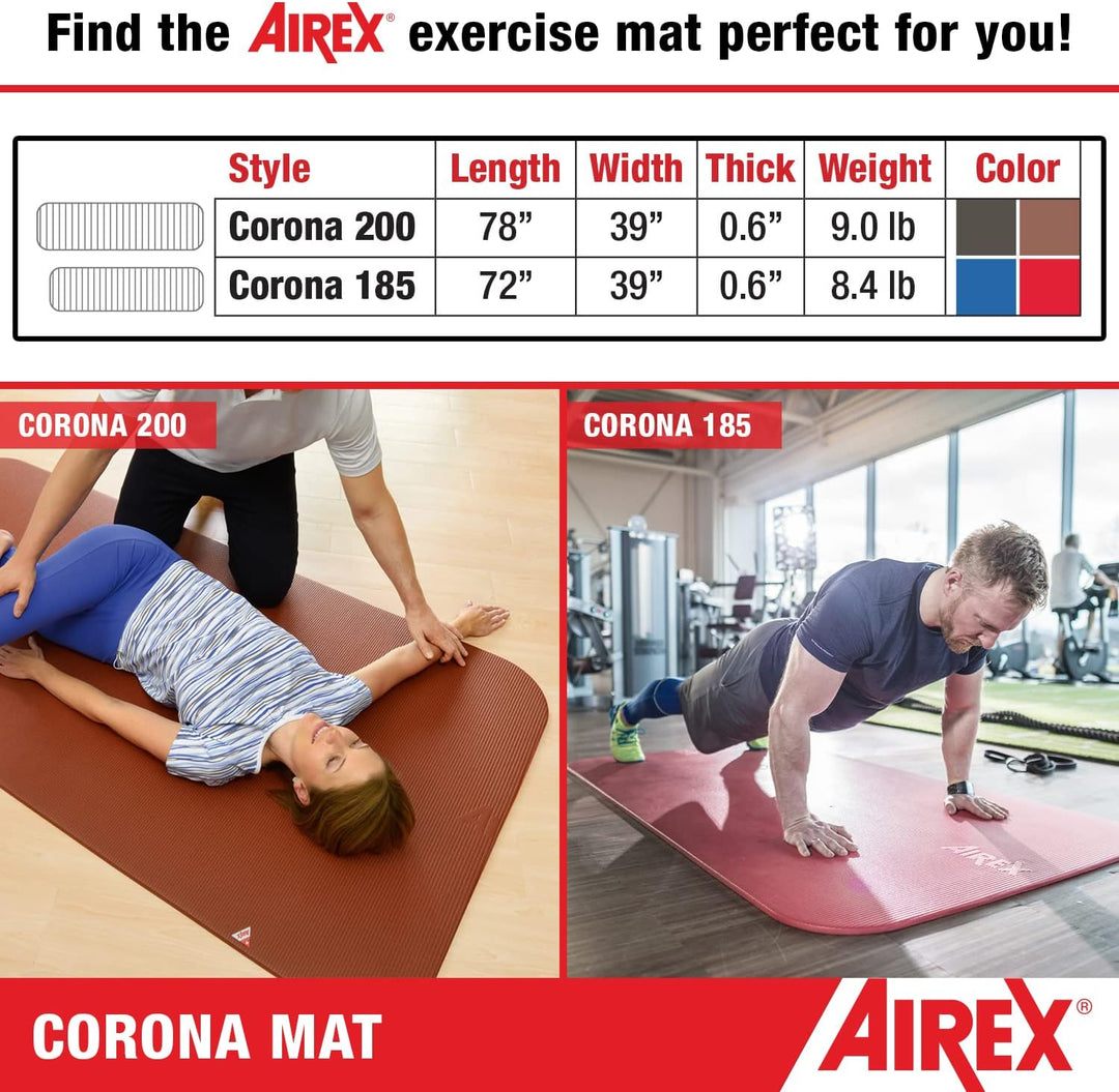 Airex Corona Gymnastikmatte, 200 x 100 cm, Blau
