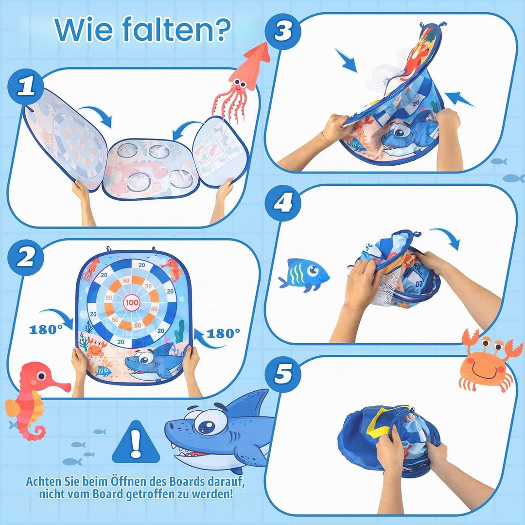 Wurfspiel Dartscheibe für Kinder, Spiele für Kinder ab 3, 3 in 1 Sitzsack Wurfspiel Geburtstagsgesch