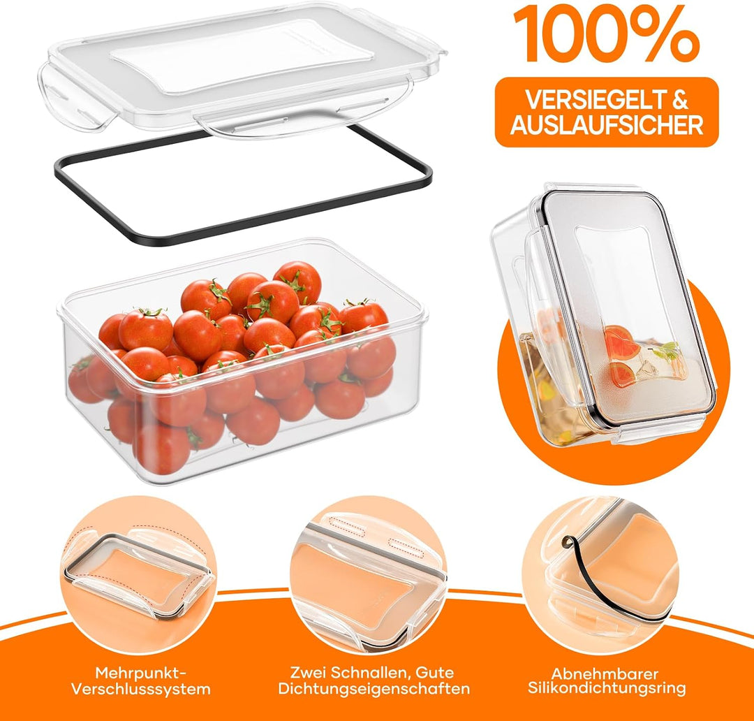 Wwtop 52er Frischhaltedosen mit Deckel, Vorratsdosen Set (26 Behälter + 26 Deckel), Meal Prep Boxen,