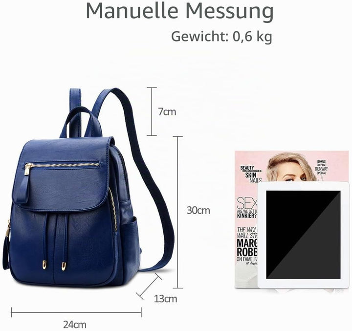 NICOLE&DORIS Mode Frauen Rucksack Mini Rucksack Leder Damen Rucksack Umhängetasche Geldbörsen Mädche