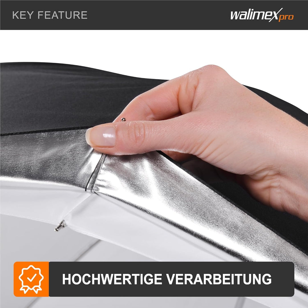 walimex pro 2in1 Reflex- Durchlichtschirm weiss 150 150cm Single, 150cm Single