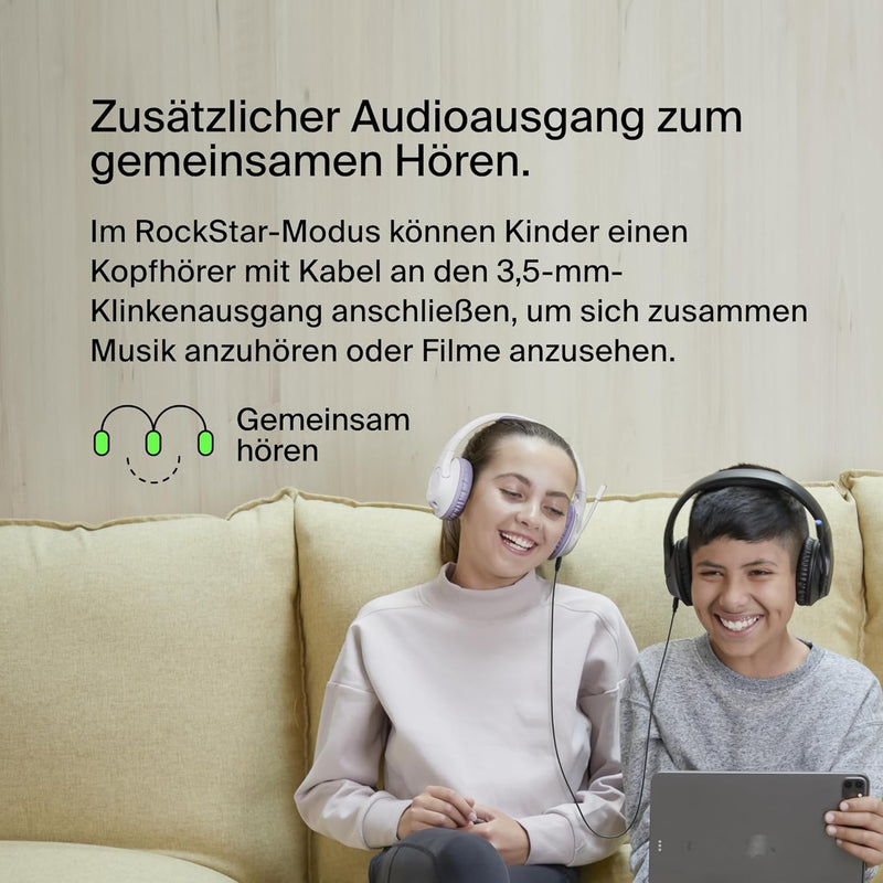 Belkin SoundForm Inspire kabelloser Over-Ear-Kopfhörer für Kinder, On-Ear-Kopfhörer für Mädchen und