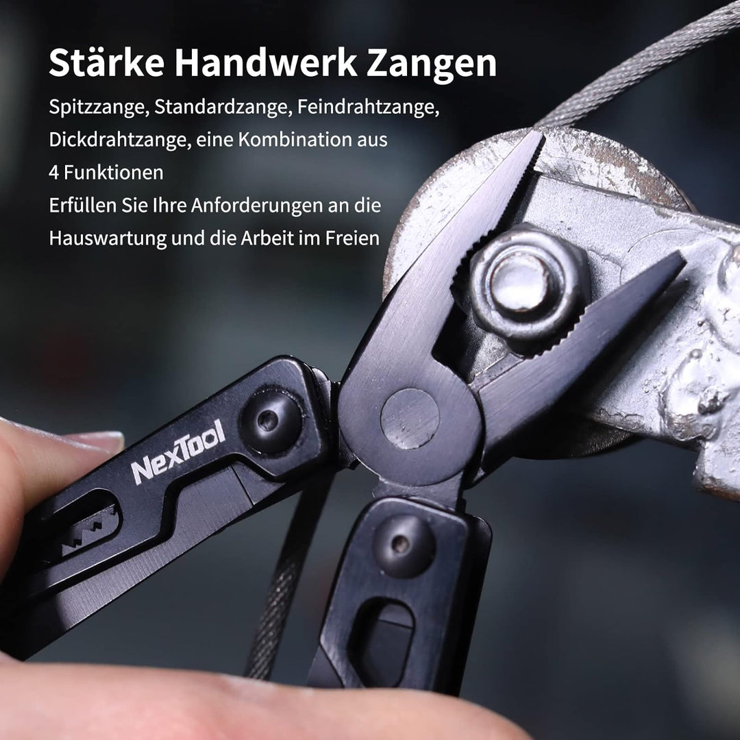 Multitool Werkzeug, NexTool 9-IN-1 Präzise Skala Schraubenschlüssel Zange Messer Holzsäge 2 Schraube