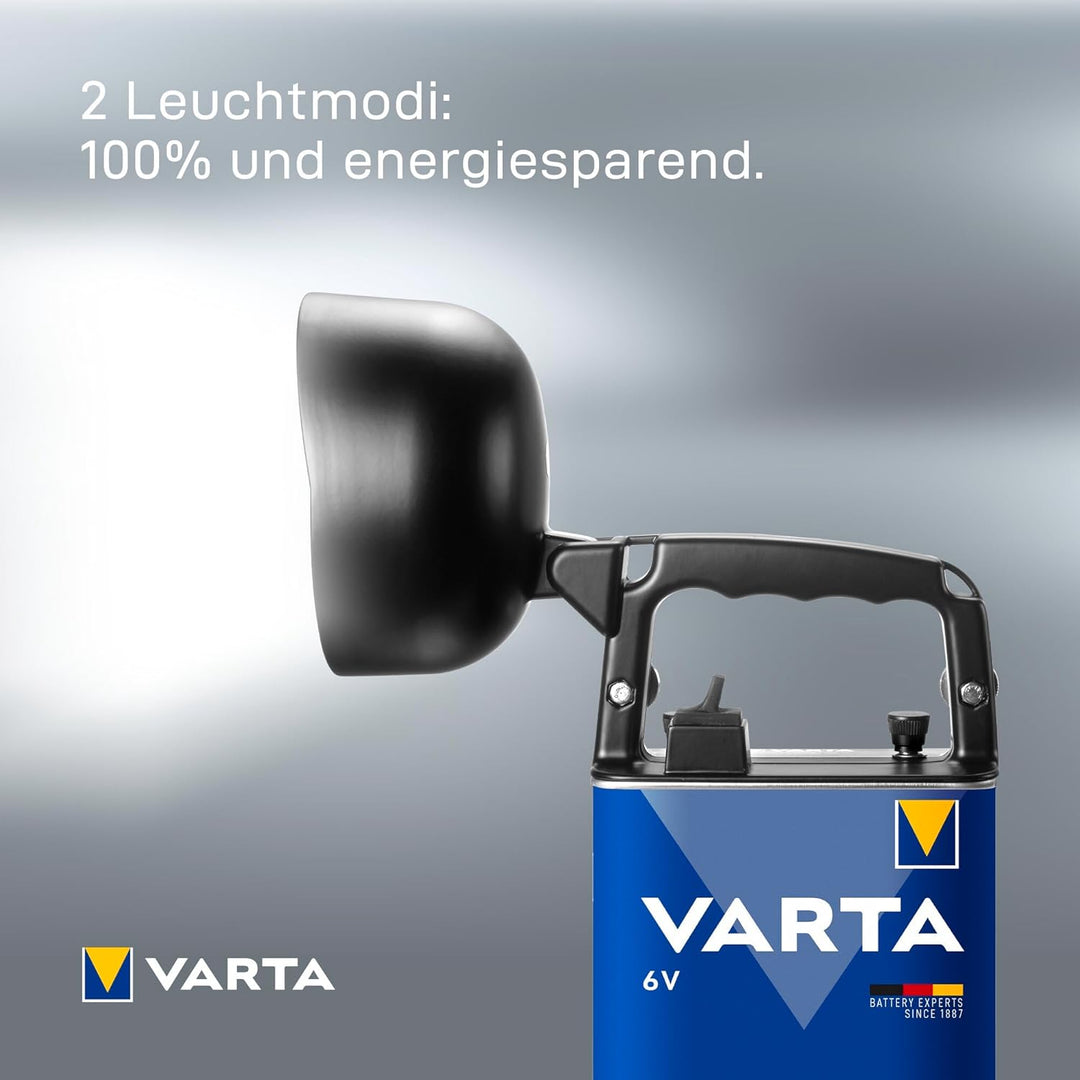 Varta 4 Watt LED Work Light (inkl. High Energy 6 Volt Batterie Arbeitsleuchte Taschenlampe Flashligh