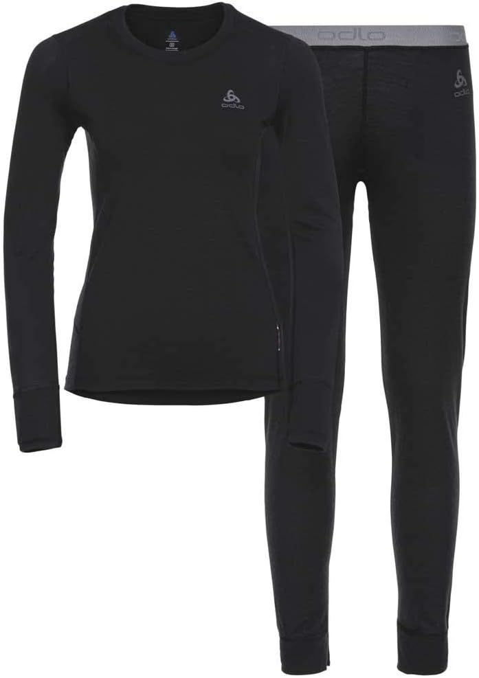 Odlo Unisex 100% Merino 200 Gramm_195741 Funktionsunterwäsche Set (1er Pack) L Black - Black, L Blac
