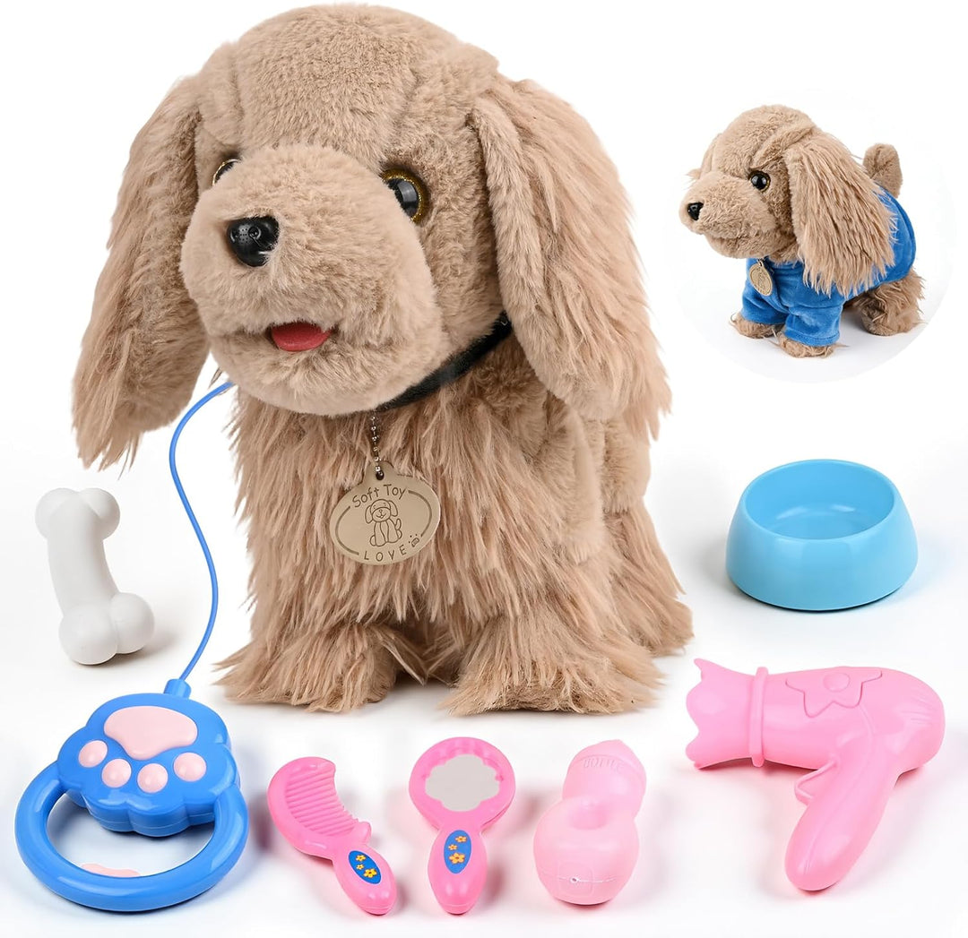 Hund Spielzeug Kinder Spielzeug Hund der Läuft und Bellt,Elektrischer Hund mit Leine,Interaktives Hu