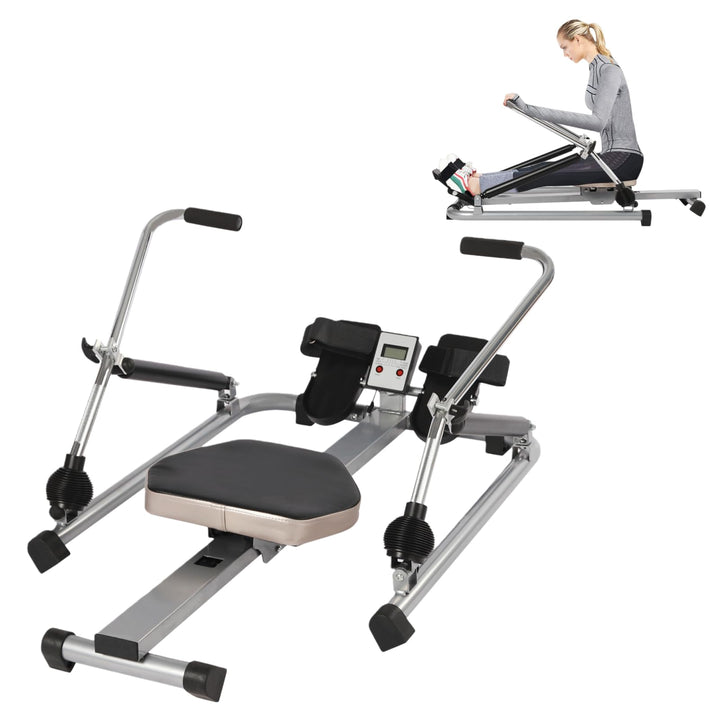 HUOMMGS Rudergerät für Zuhause 15–55KG Einstellbarer Widerstand Rudergeräte Hydraulisches Fitness Ru