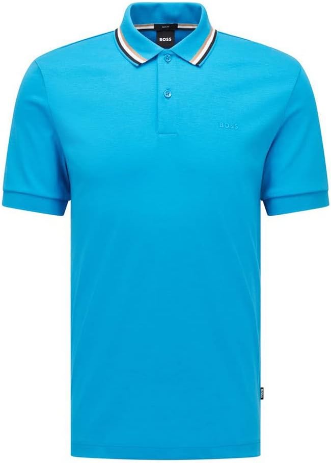 BOSS Herren Poloshirt Penrose 38 Slim Fit Kurzarm bleu (50) S