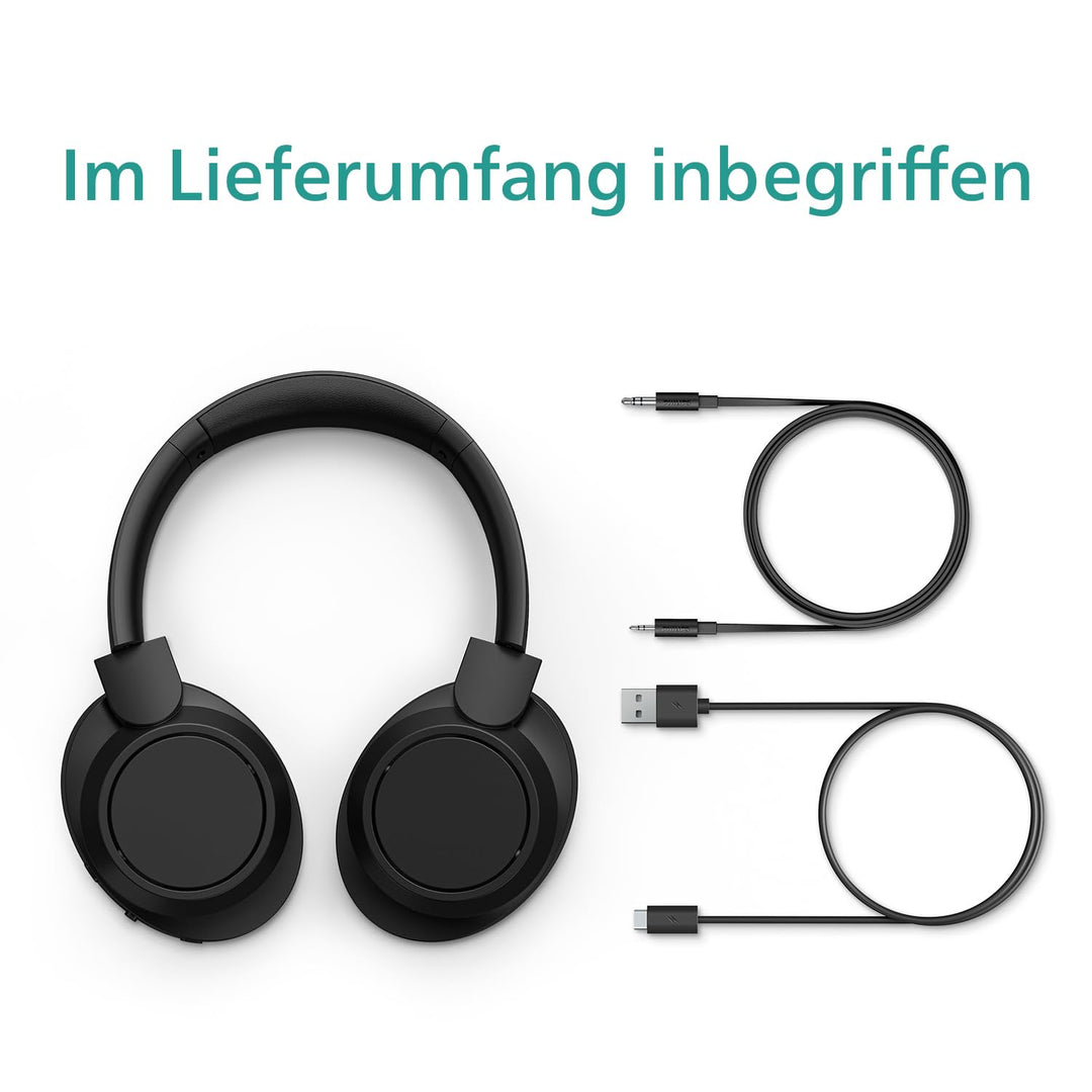 PHILIPS TAH6509BK/00 Noise Cancelling Over-Ear Wireless Bluetooth Kopfhörer - Hervorragende Gespräch