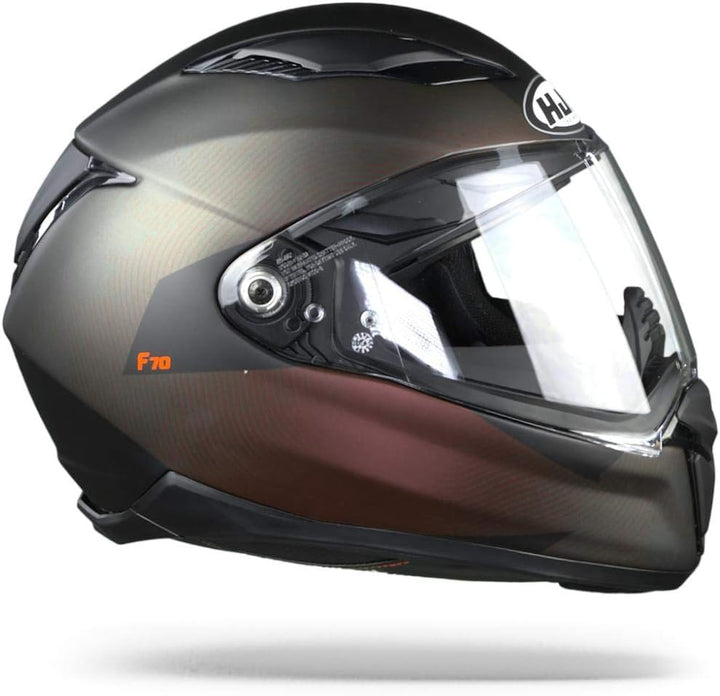 HJC Helmets Herren F70 Motorrad Helm S Schwarz/Rot, S Schwarz/Rot