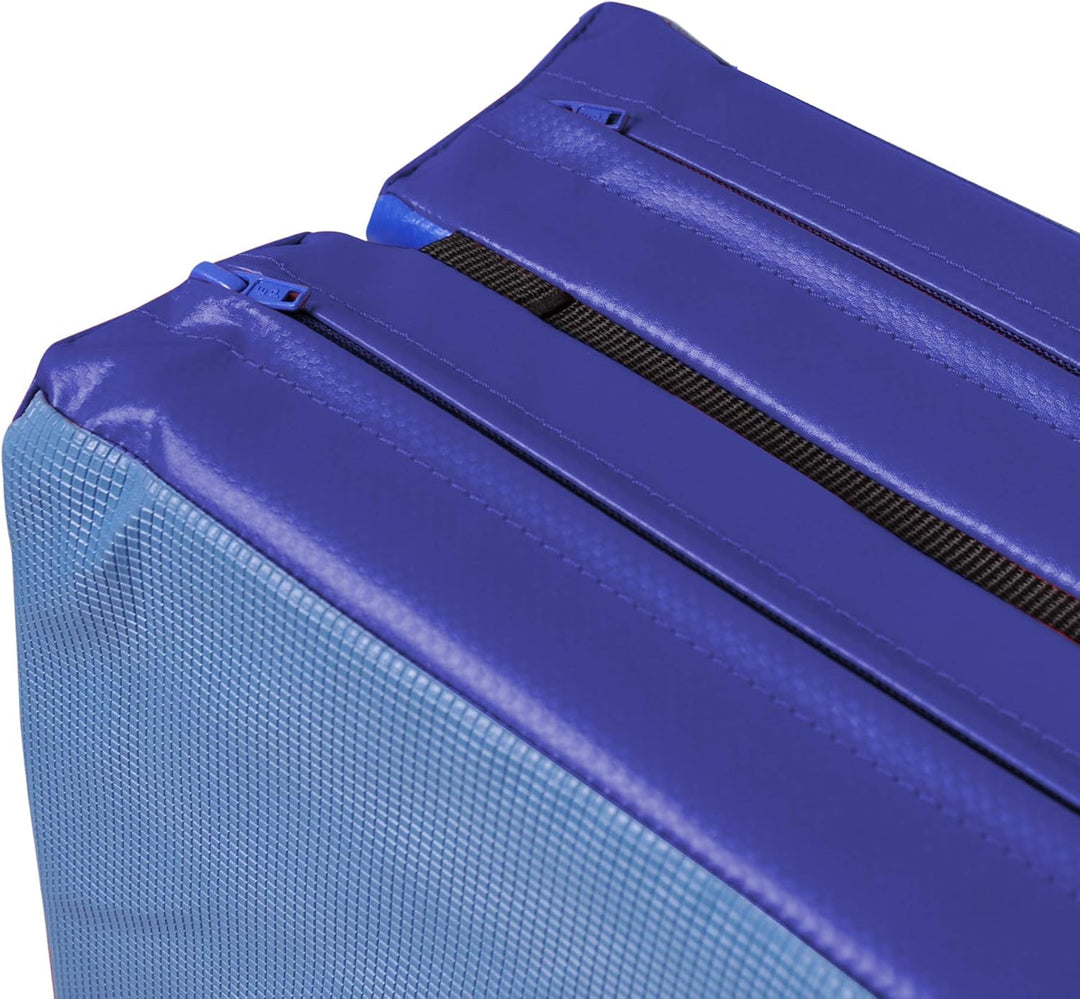 Grevinga® Klappbare Weichbodenmatte | BLAU - SCHWARZ | RG 22 kg/m³ 200 x 100 x 6 cm, 200 x 100 x 6 c
