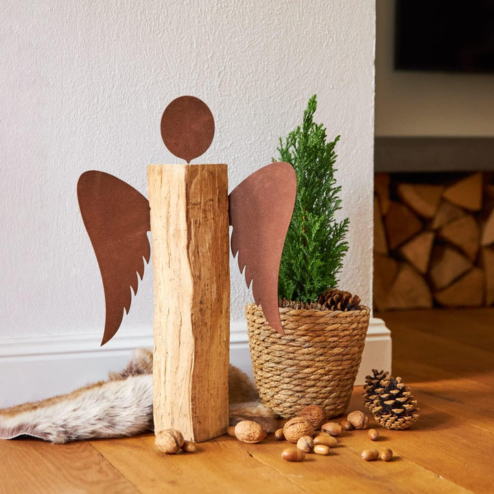 Deko Kind - Rostiges Engel 3er Set - Wetterbeständig - Edelrost - Rost Gartenstecker - Metall - Gart