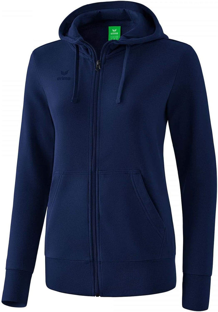 Erima Damen Basic Kapuzensweat Jacke 34 New Navy, 34 New Navy