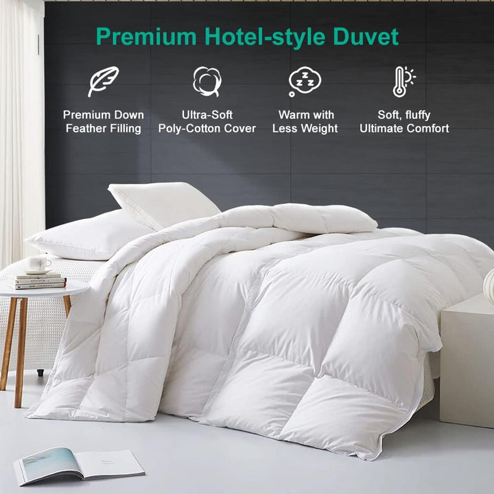 APSMILE Winter Bettdecke 240x260cm, Gänse Daunendecke 240x260 cm, Hotel Collection Duvet, Geeignet f