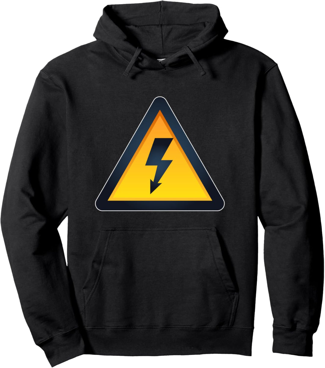 Elektrische Warnung Hochspannung Starkstrom Blitz Kostüm Pullover Hoodie