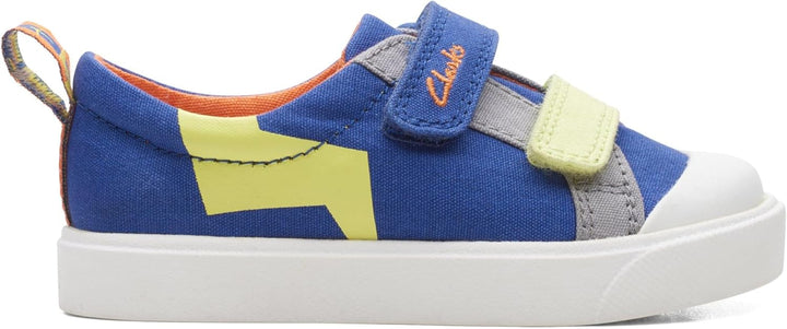 Clarks Jungen City Bright TSneaker 20 EU Bright Blue, 20 EU Bright Blue
