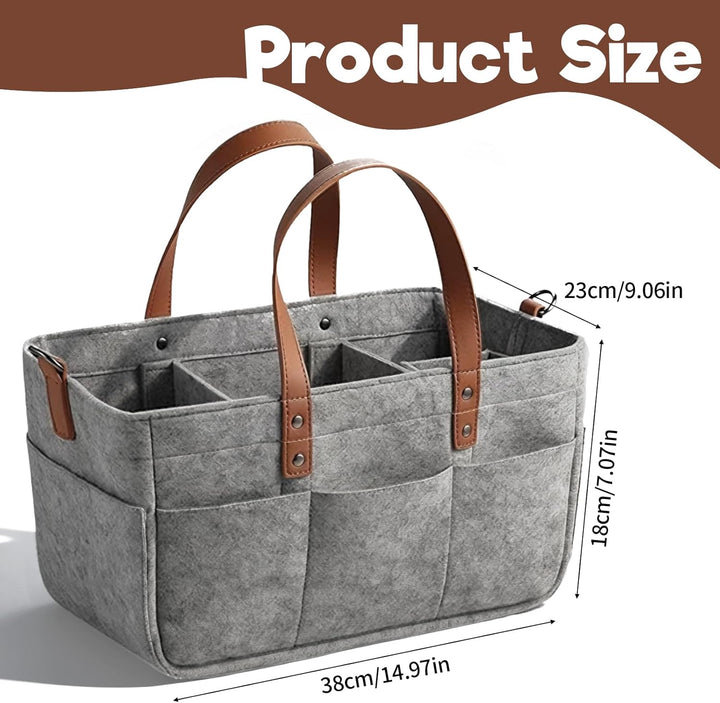 Filztasche Storage Faltbar, 16L Filztaschen Einkaufstasche mit Fächern Filztaschestorage Faltbar Fil