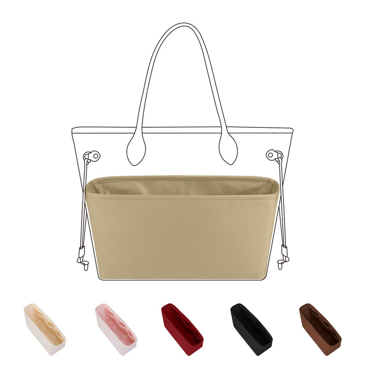 DGAZ Taschen Organizer Einsatz, Seide Innentasche für Neverfull PM/MM/GM, Leicht Taschenorganizer Sh
